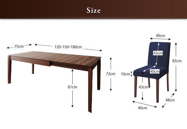 [組立設置付]天然木ウォールナット材 伸縮式ダイニング [ボルタ] カバーリングチェアのみ 2脚組 単品販売 アイボリー ダイニングチェア