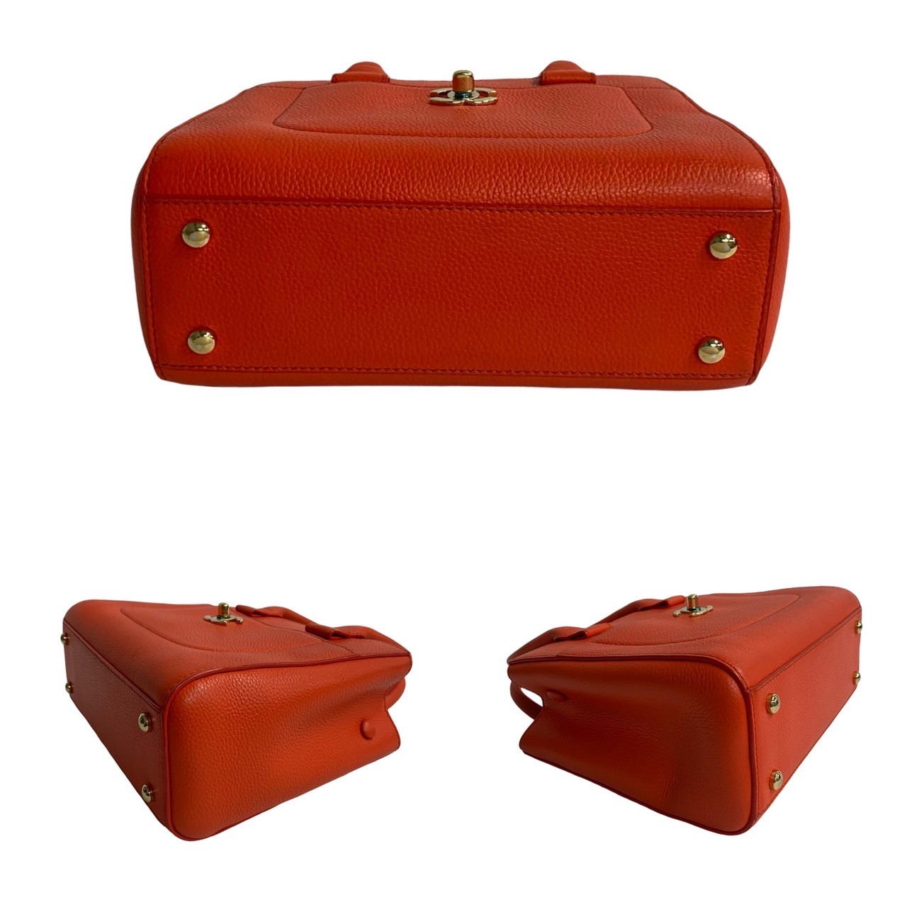 ネオ エグゼクティブ スモールショルダーバッグ マットキャビアスキン オレンジ 19937 ネオ エグゼクティブ スモールショルダーバッグ マットキャビアスキン オレンジ 19937