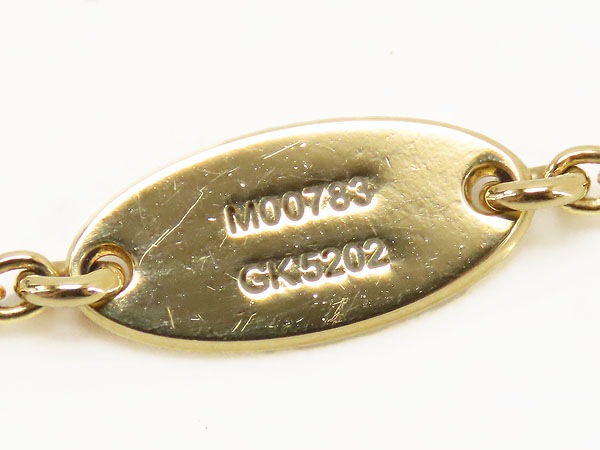 ほぼ新品ルイヴィトンネックレスルルグラムカラーストーンペンダントチョーカーゴールドピンクメタルM00783