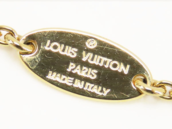 ほぼ新品ルイヴィトンネックレスルルグラムカラーストーンペンダントチョーカーゴールドピンクメタルM00783