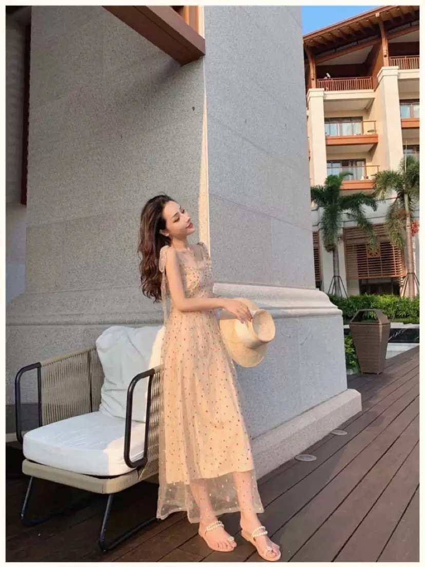 リボン ワンピース ノースリーブ 夏 かわいい ロング フレアワンピース 膝下 ミモレ丈 ロング丈 スクエアネック 襟なし セミフレア タイト シフォン リボン ウエストマーク 透け感 S M L X リボン ワンピース ノースリーブ 夏 かわいい ロング フレアワンピース 膝下 ミモレ丈 ロング丈 スクエアネック 襟なし セミフレア タイト シフォン リボン ウエストマーク 透け感 S M L X