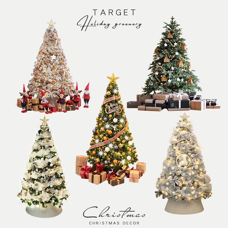 2024新しいクリスマスツリー装飾家庭用置物大型diyシミュレーションツリー北欧