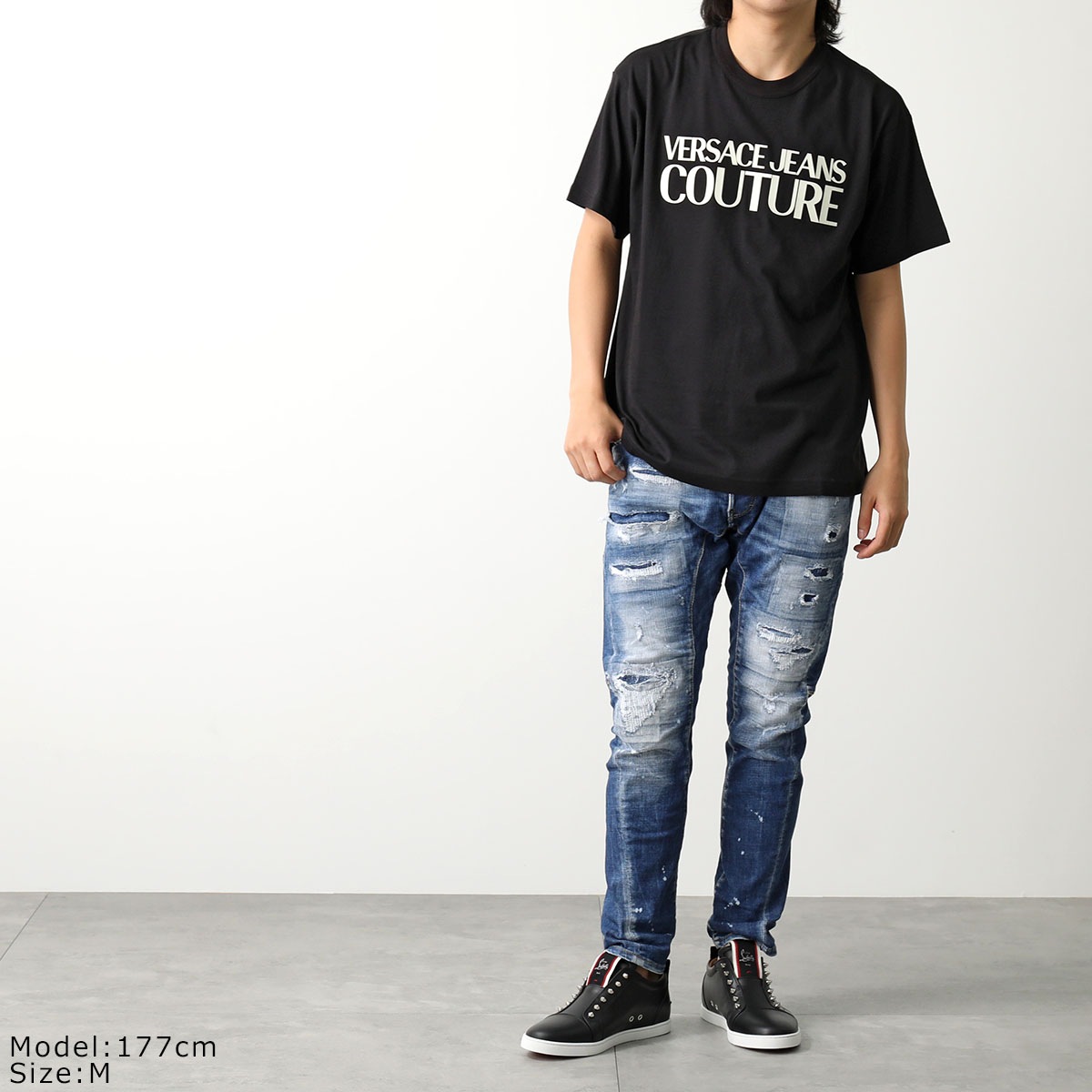 versace ヴェルサーチ ジーンズ XL VERSACE ベルサーチ】デニム 紺 XL