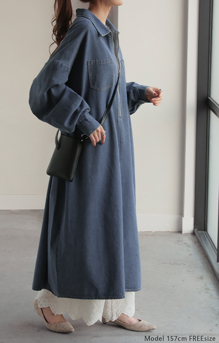 ワンピース デニム ワンピ ロング ロングワンピース ワンピース デニム ワンピ ロング ロングワンピース