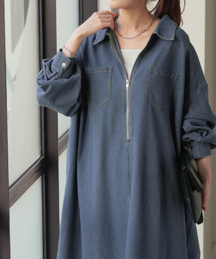 ワンピース デニム ワンピ ロング ロングワンピース ワンピース デニム ワンピ ロング ロングワンピース