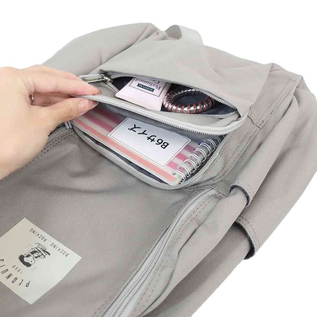 スヌーピー リュック RE-PETスクエアジップデイパック ロッキングチェアー ピーナッツ