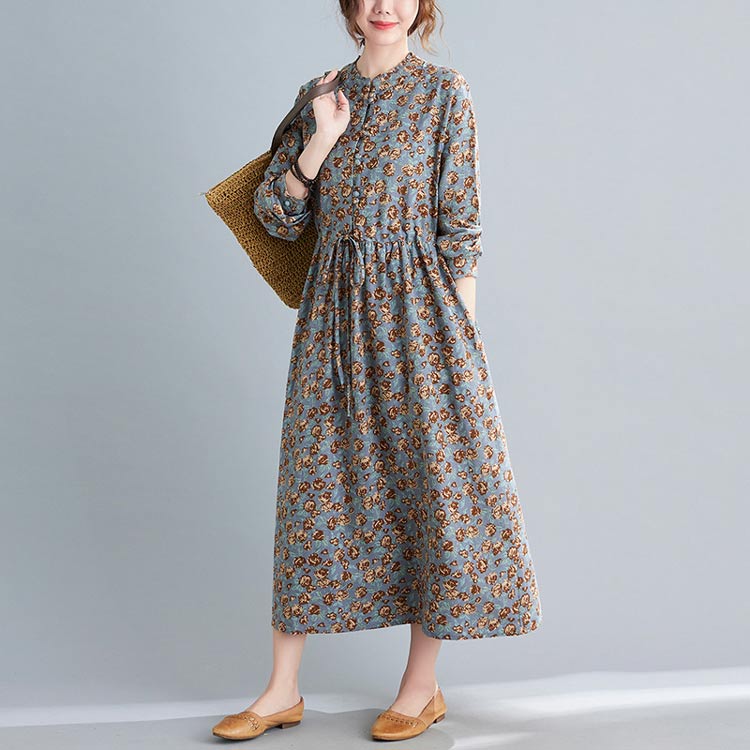 花柄ワンピース レディース 綿 麻 ロングワンピース 長袖 花柄 ポケット付き ワンピース フリル リボン タック 総柄 マキシワンピース プルオーバー フレアワンピース ゆったり 体型カバー リゾー 花柄ワンピース レディース 綿 麻 ロングワンピース 長袖 花柄 ポケット付き ワンピース フリル リボン タック 総柄 マキシワンピース プルオーバー フレアワンピース ゆったり 体型カバー リゾー