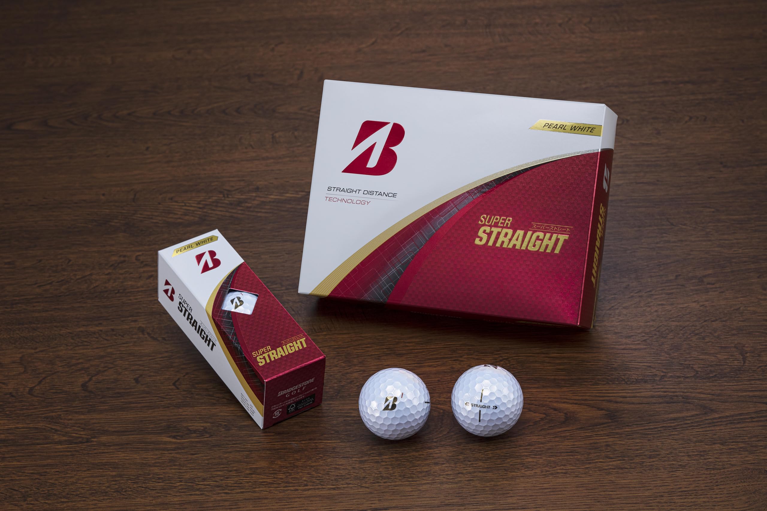 BRIDGESTONE(ブリヂストン)ゴルフボール SUPER STRAIGHT 2025年モデル 12球入 パールホワイト T5GX