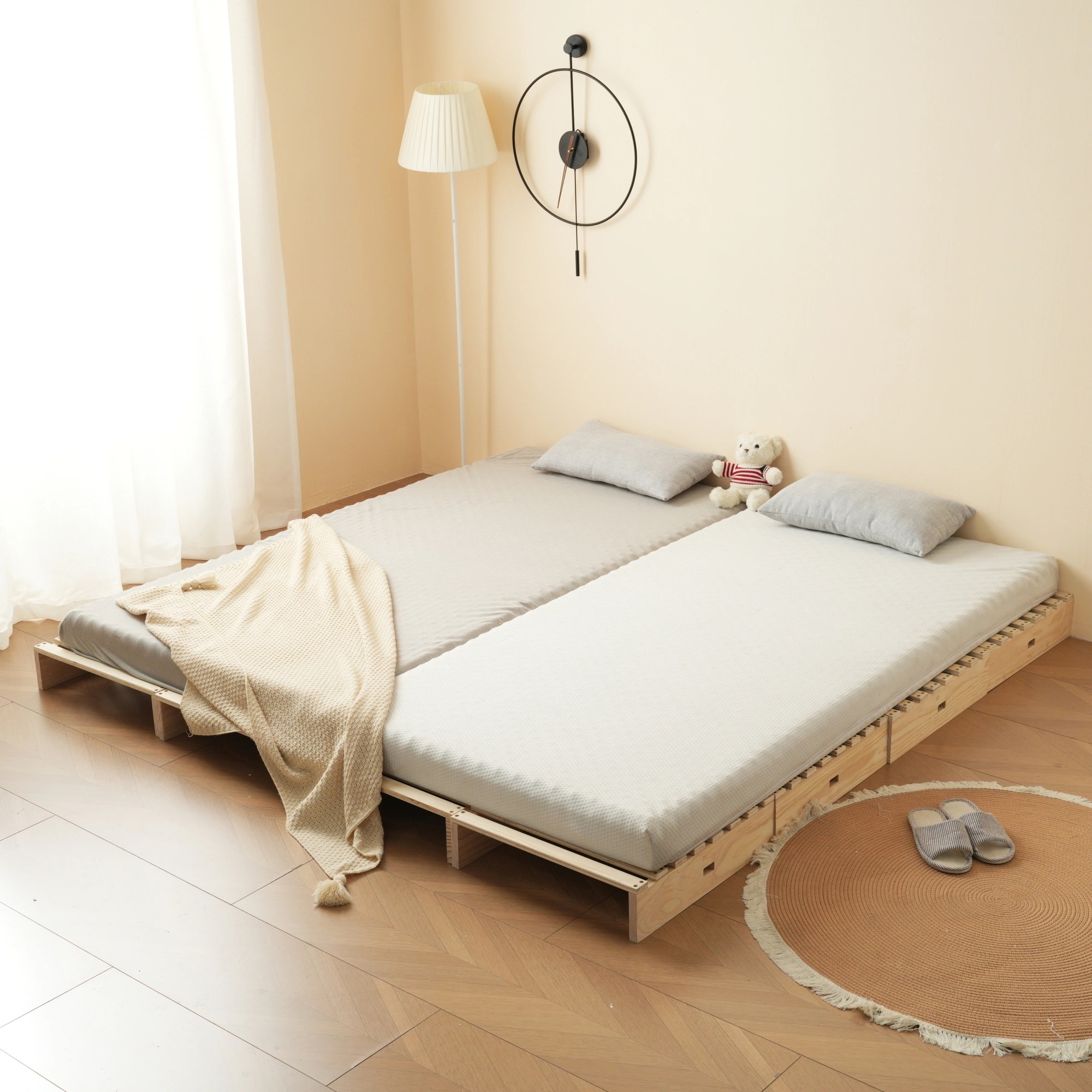 230【パレットベッド×16枚】パレットベッド 天然木 すのこベッド ローベッド 木製 おしゃれ お掃除ロボット対応 分割 ベッドフレーム 230【パレットベッド×16枚】パレットベッド 天然木 すのこベッド ローベッド 木製 おしゃれ お掃除ロボット対応 分割 ベッドフレーム