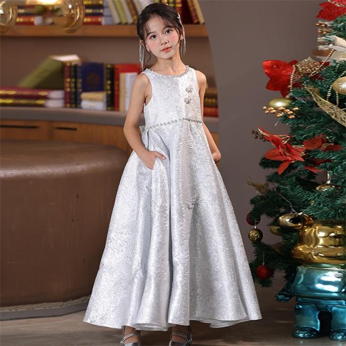 ピアノ発表会 ドレス 子供 女の子 シルバー 発表会ドレス ノースリーブ 子ども ワンピース お祝い日 演奏会 音楽会 フォーマル 誕生日 撮影 パーティー ピアノ発表会 ドレス 子供 女の子 シルバー 発表会ドレス ノースリーブ 子ども ワンピース お祝い日 演奏会 音楽会 フォーマル 誕生日 撮影 パーティー