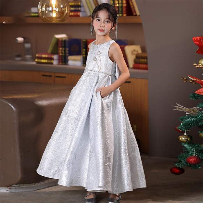 ピアノ発表会 ドレス 子供 女の子 シルバー 発表会ドレス ノースリーブ 子ども ワンピース お祝い日 演奏会 音楽会 フォーマル 誕生日 撮影 パーティー ピアノ発表会 ドレス 子供 女の子 シルバー 発表会ドレス ノースリーブ 子ども ワンピース お祝い日 演奏会 音楽会 フォーマル 誕生日 撮影 パーティー