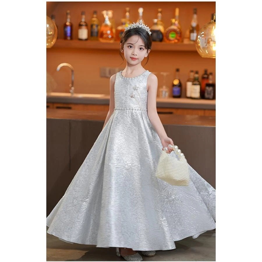 ピアノ発表会 ドレス 子供 女の子 シルバー 発表会ドレス ノースリーブ 子ども ワンピース お祝い日 演奏会 音楽会 フォーマル 誕生日 撮影 パーティー ピアノ発表会 ドレス 子供 女の子 シルバー 発表会ドレス ノースリーブ 子ども ワンピース お祝い日 演奏会 音楽会 フォーマル 誕生日 撮影 パーティー