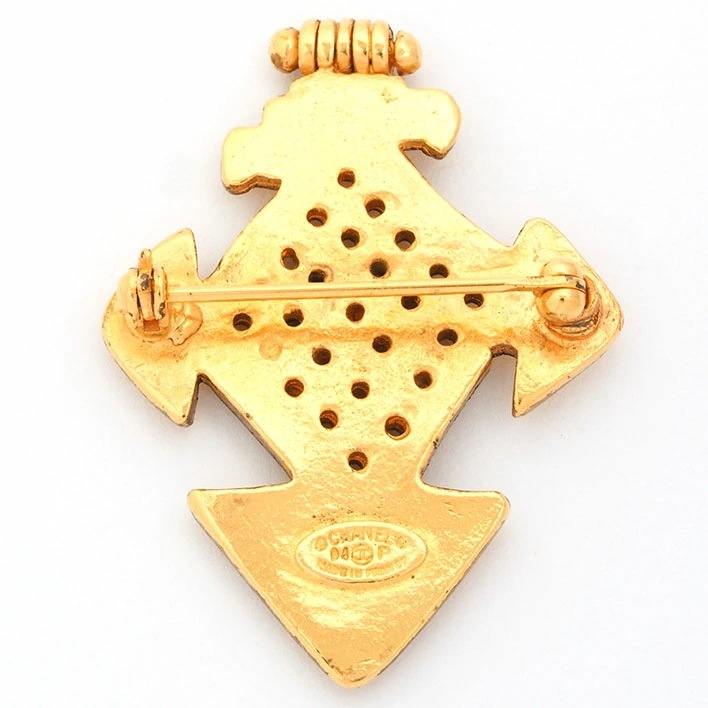 【美品】シャネル アンティーク エンブレム風 回転ピンタイプ 【ブローチ】 【美品】シャネル アンティーク エンブレム風 回転ピンタイプ 【ブローチ】