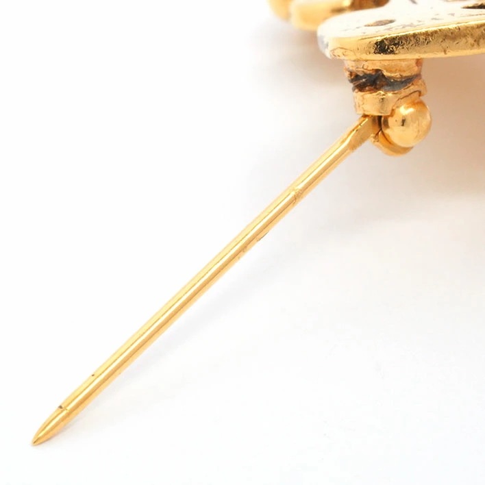 【美品】シャネル アンティーク エンブレム風 回転ピンタイプ 【ブローチ】 【美品】シャネル アンティーク エンブレム風 回転ピンタイプ 【ブローチ】