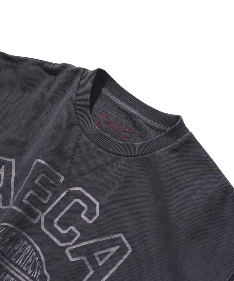AECA WHITE】 AECA CLASSIC SYMBOL SWEAT SHIRTS : WASHED CHARCOAL