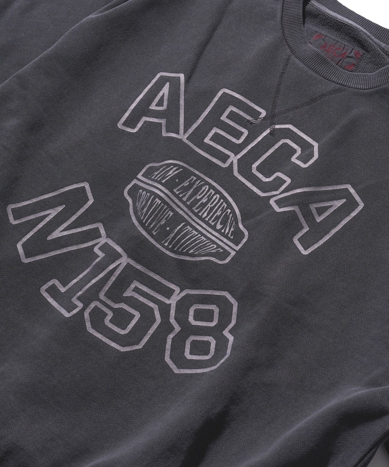 AECA WHITE】 AECA CLASSIC SYMBOL SWEAT SHIRTS : WASHED CHARCOAL