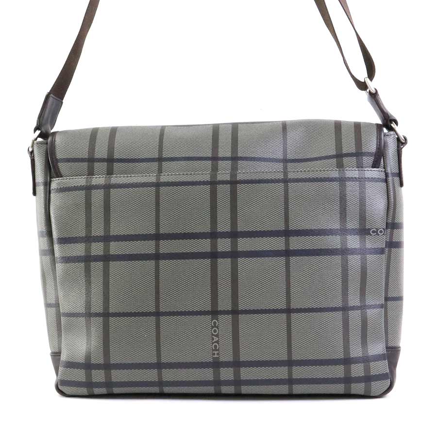 コーチ COACH 斜め掛けショルダーバッグ PVCコーティングキャンバス グレー系 メンズ h30133a