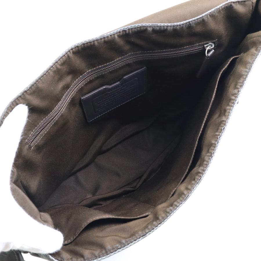 コーチ COACH 斜め掛けショルダーバッグ PVCコーティングキャンバス グレー系 メンズ h30133a