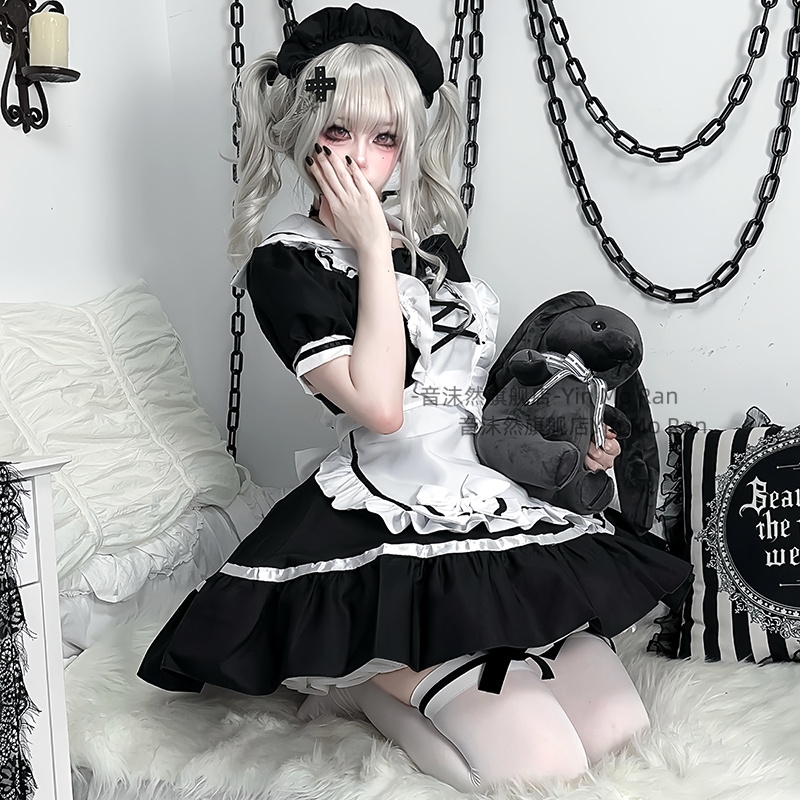 コスプレ ハロウィン正規品嫌世コスプレ衣装女ゴシックcos服メイド服ワンピースセット暗黒少女 コスプレ ハロウィン正規品嫌世コスプレ衣装女ゴシックcos服メイド服ワンピースセット暗黒少女