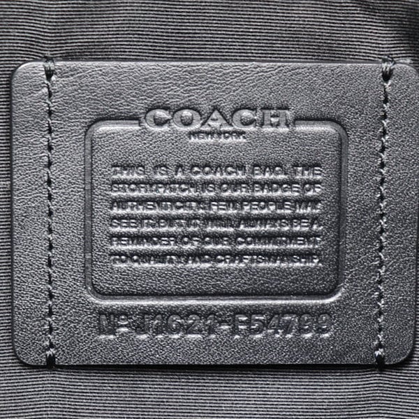 美品 COACH コーチ トートバッグ F54799 PVC レザー ブラック グレー シルバー金具 2WAY ショルダーバッグ 本物保証 中古