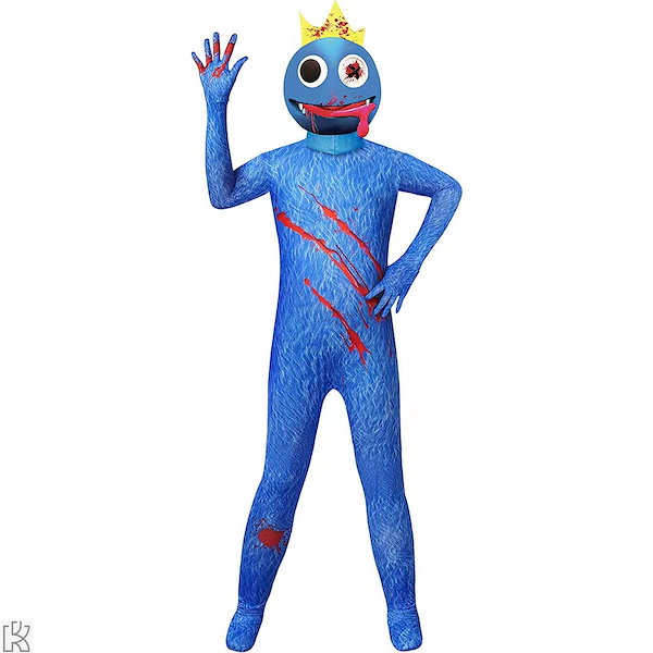 レインボーフレンズ 青ブルー着ぐるみ大人用ハロウィン仮装コスプレ家族ロブロックス レインボーフレンズ 青ブルー着ぐるみ大人用ハロウィン仮装コスプレ