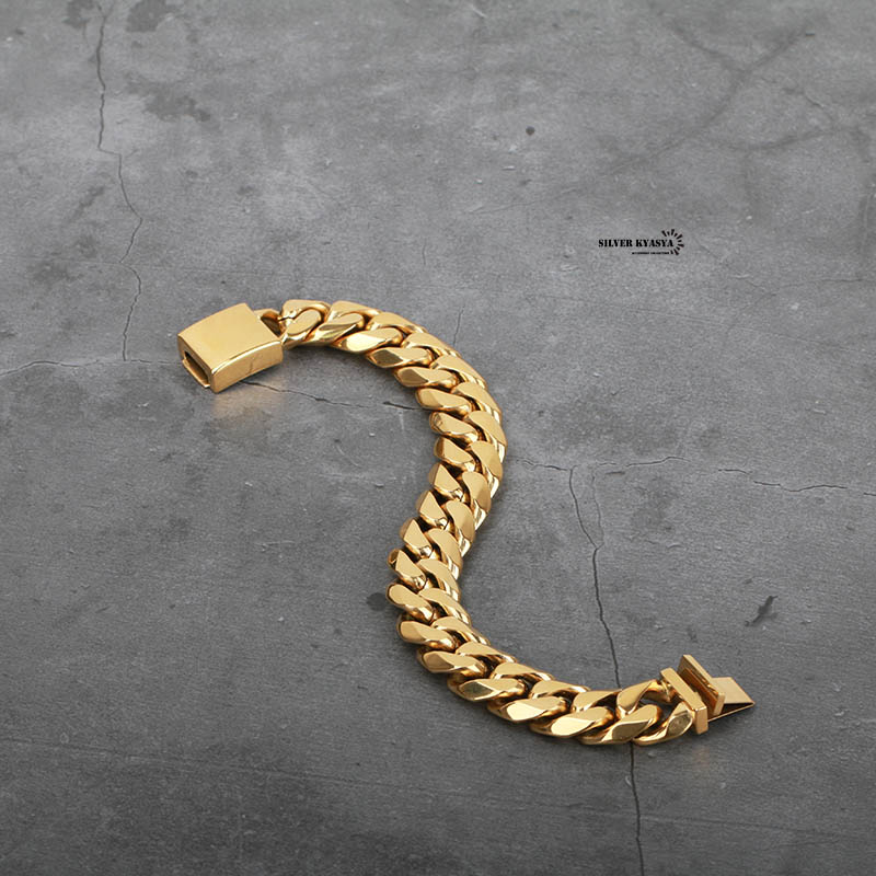 ステンレス喜平ブレスレット 幅16mm [b262-gold-16mm]
