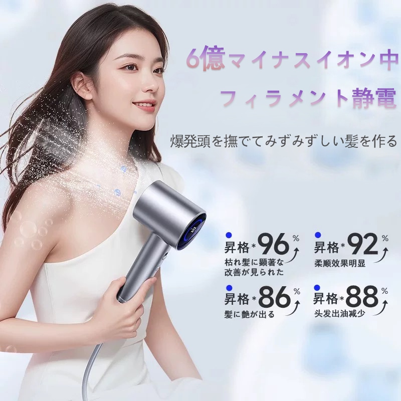 高速送風機マイナスイオンが発電 ドライヤー ヘアドライヤー 大風量 6億マイナスイオン 速乾 低温静電気除去 時短 静音 恒温 髪質改善 レディース メンズ ヘアサロン 高速送風機マイナスイオンが発電 ドライヤー ヘアドライヤー 大風量 6億マイナスイオン 速乾 低温静電気除去 時短 静音 恒温 髪質改善 レディース メンズ ヘアサロン