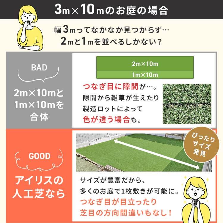 リアル防草人工芝 RP-30210送料無料 人工芝 2m10m 雑草対策 人工芝生 芝生 アイ_5