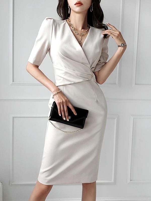 御姉範Vネックウエストドレス2024韓国版気質Vネックスリム中長ファッションバッグお尻職業スカート 御姉範Vネックウエストドレス2024韓国版気質Vネックスリム中長ファッションバッグお尻職業スカート