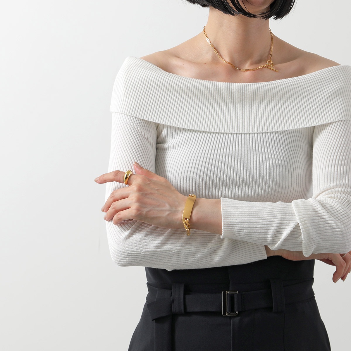 MAISON MARGIELA メゾンマルジェラ ブレスレット SI8UY0004 SV0130 レディース チェーン メタルプレート ロゴ ジュエリー アクセ 【mega】 MAISON MARGIELA メゾンマルジェラ ブレスレット SI8UY0004 SV0130 レディース チェーン メタルプレート ロゴ ジュエリー アクセ 【mega】