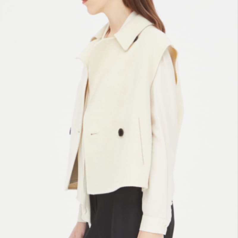 (シスレー) シスレーニューダブリンニットカラーベストコート SACTC1461_IV