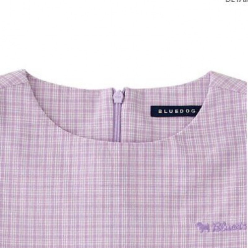 [ブルードッグ] シーサッカーチェックワンピース (24375-400-50) _LV