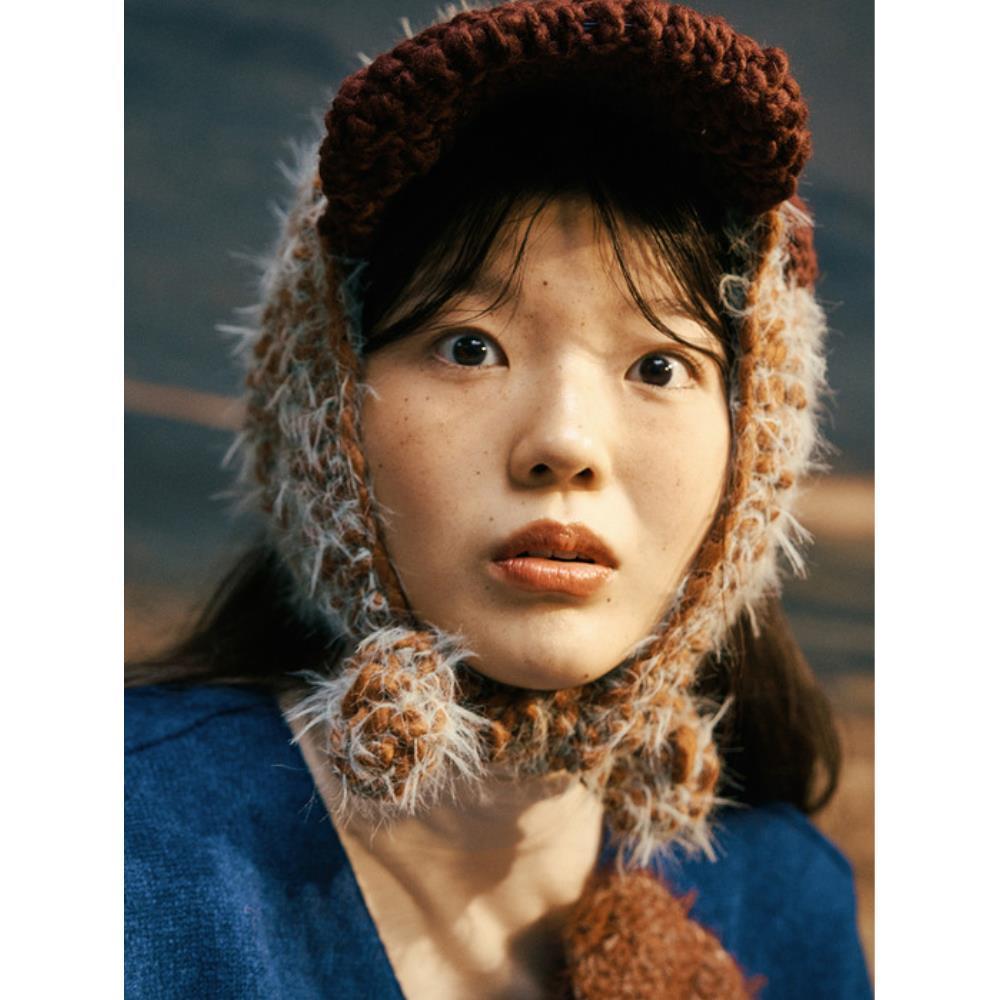 MISU A BARBE MUFFY CAP DARK BROWN MISU A BARBE MUFFY CAP DARK BROWN