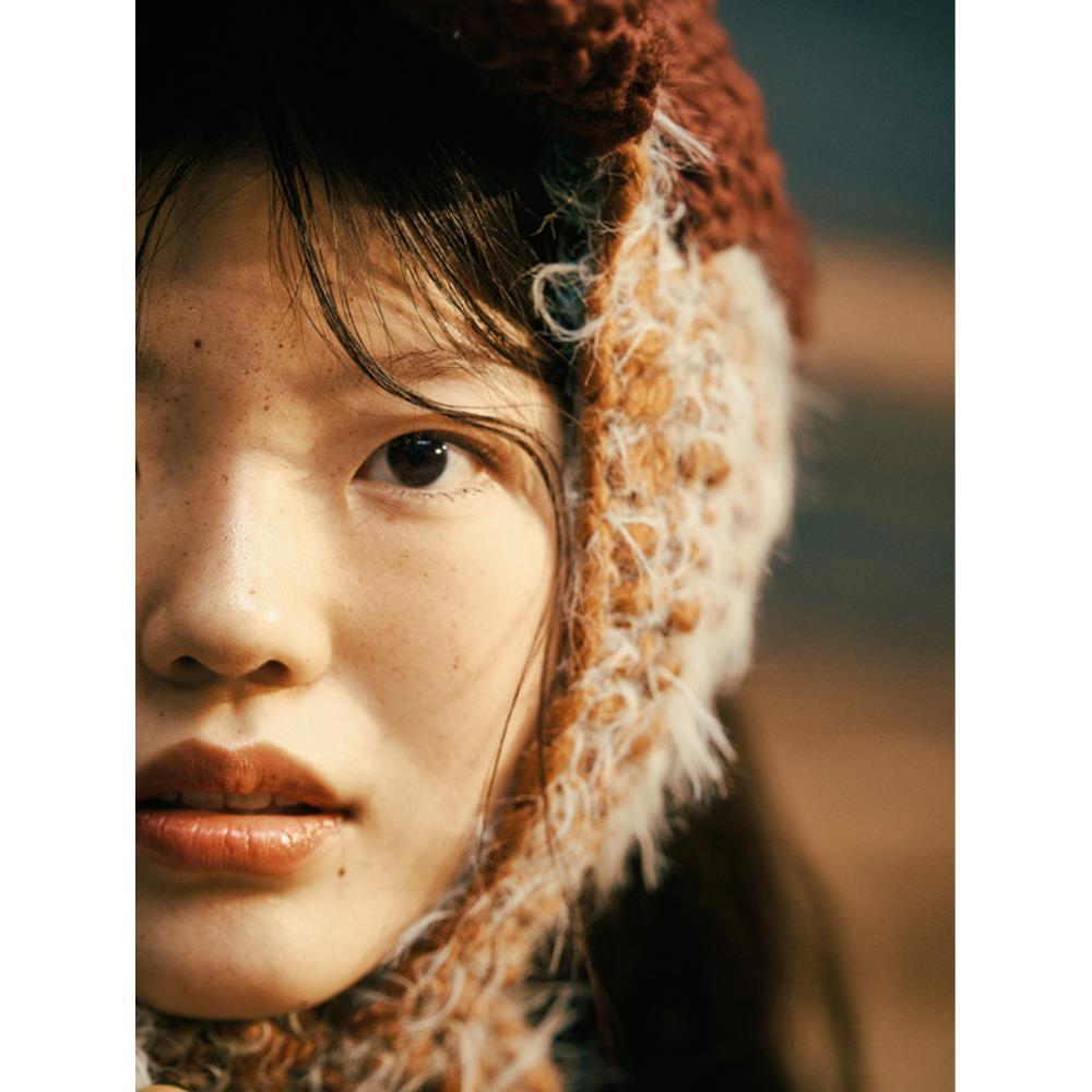 MISU A BARBE MUFFY CAP DARK BROWN MISU A BARBE MUFFY CAP DARK BROWN