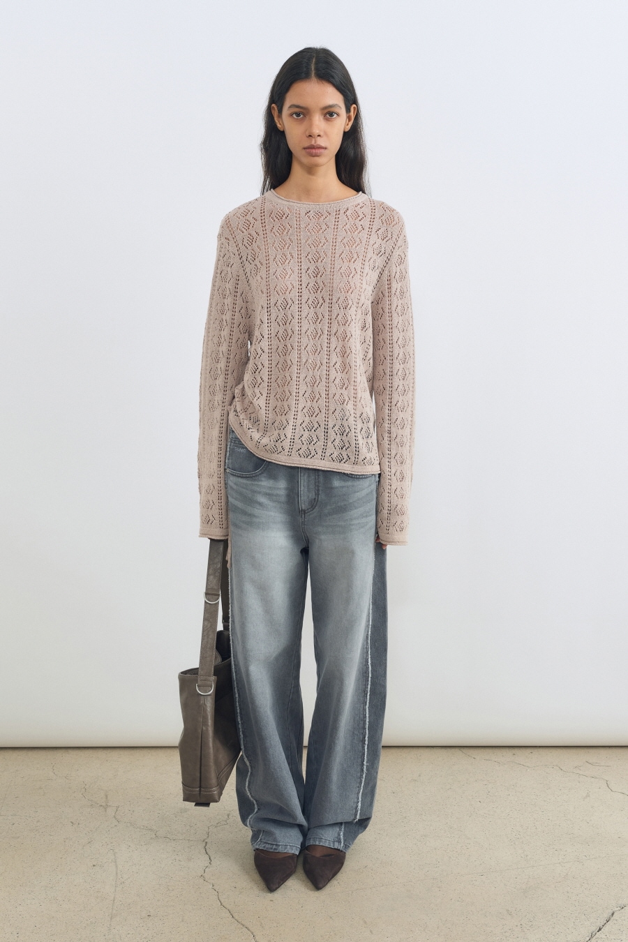 【INSILENCE】 NATURAL STRAP KNIT : BEIGE 【INSILENCE】 NATURAL STRAP KNIT : BEIGE