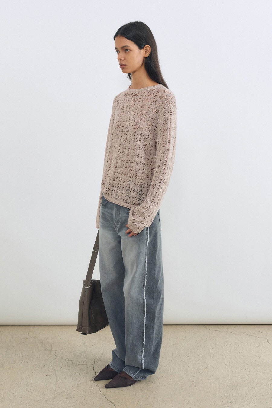 【INSILENCE】 NATURAL STRAP KNIT : BEIGE 【INSILENCE】 NATURAL STRAP KNIT : BEIGE