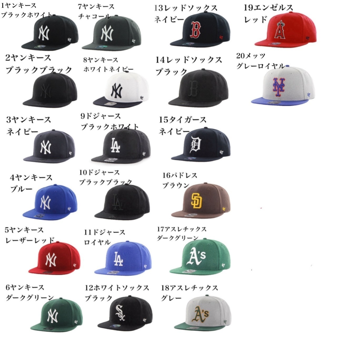 47 キャップ LA ヤンキース NYY ドジャース キャプテン フラットバイザー フォーティーセブン 野球チーム 帽子 スナップバック 47 CAPTAIN SURE SHOT