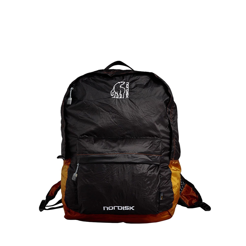 送料無料ノルディスク リべ ポケッタブルバッグ Nordisk Ribe 20 Daypack Black/Mustard Yellow 133018 リュック バックパック バッグ 鞄 小型