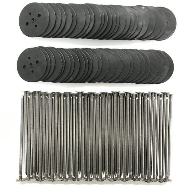 黒丸釘セット 黒丸板2000枚+30cm釘2000本セット 防草シート 人工芝 押さえ用 特殊釘 黒丸釘セット 黒丸板2000枚+30cm釘2000本セット 防草シート 人工芝 押さえ用 特殊釘