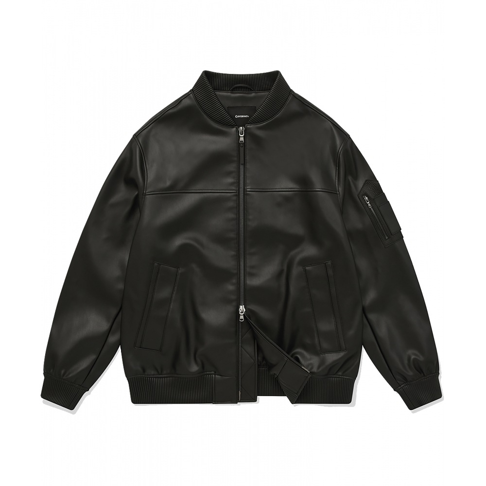 COVERNAT ヴィーガンレザー MA-1 ジャンパーブラック COVERNAT ヴィーガンレザー MA-1 ジャンパーブラック