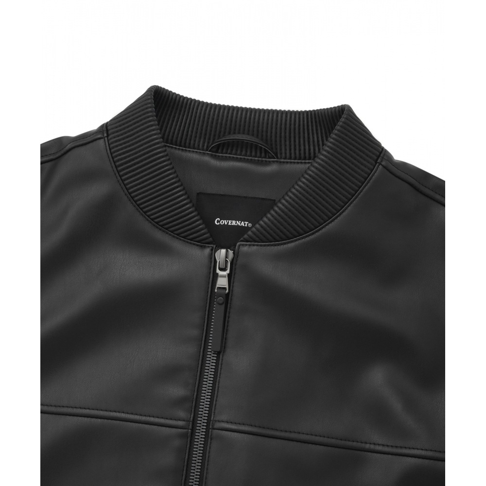 COVERNAT ヴィーガンレザー MA-1 ジャンパーブラック COVERNAT ヴィーガンレザー MA-1 ジャンパーブラック