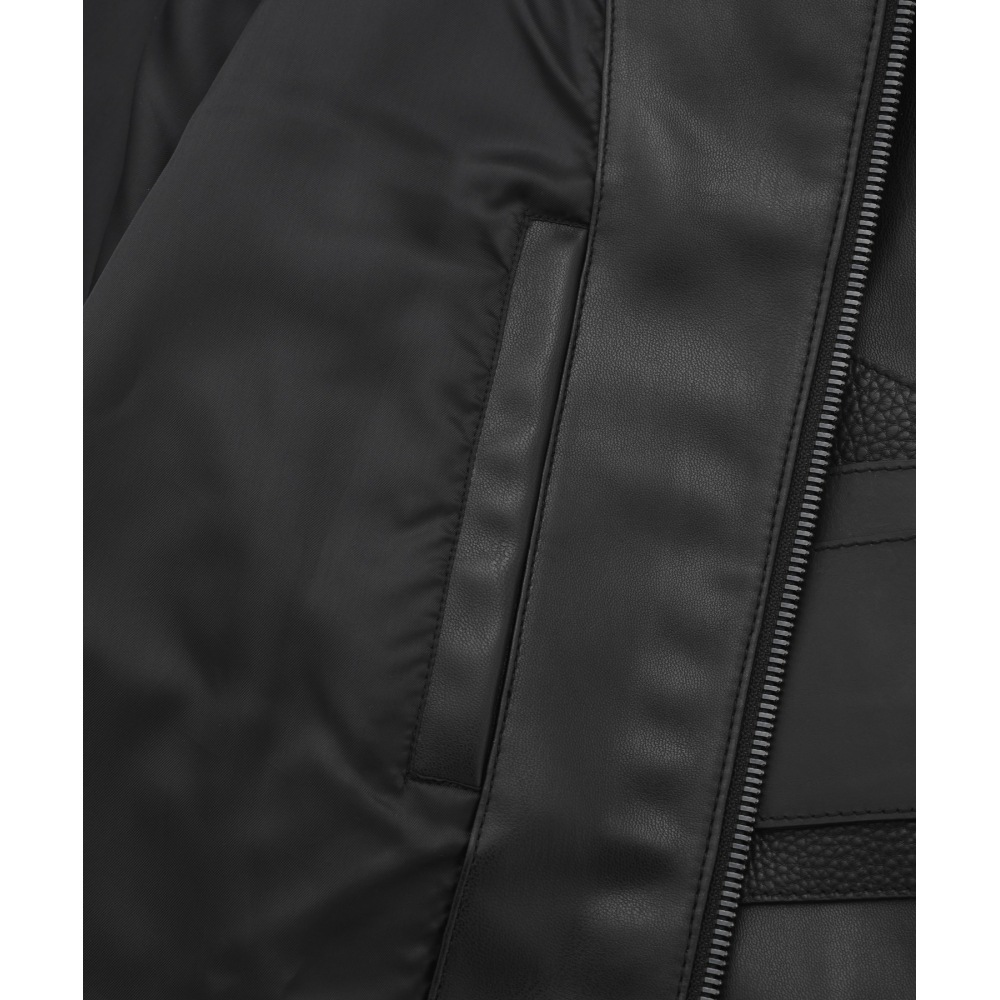 COVERNAT ヴィーガンレザー MA-1 ジャンパーブラック COVERNAT ヴィーガンレザー MA-1 ジャンパーブラック