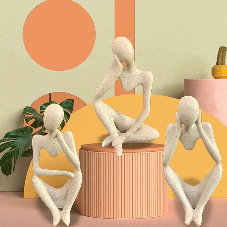 【急速出荷!】考える人 3体セット 抽象的 人間 オブジェ インテリア 置物 雑貨 装飾 玄関 リビング 寝室 おしゃれ モダン シンプル 【急速出荷!】考える人 3体セット 抽象的 人間 オブジェ インテリア 置物 雑貨 装飾 玄関 リビング 寝室 おしゃれ モダン シンプル