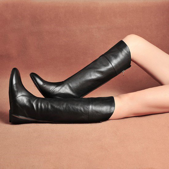 【取寄:納期2週間】ロングブーツ レディース ブーツ ロング丈 靴 シューズ フラットブーツ ローヒール 黒 ブラック シンプル 無地 バックジッパー 歩きやすい 履きやすい 疲れにくい 脚長 【取寄:納期2週間】ロングブーツ レディース ブーツ ロング丈 靴 シューズ フラットブーツ ローヒール 黒 ブラック シンプル 無地 バックジッパー 歩きやすい 履きやすい 疲れにくい 脚長