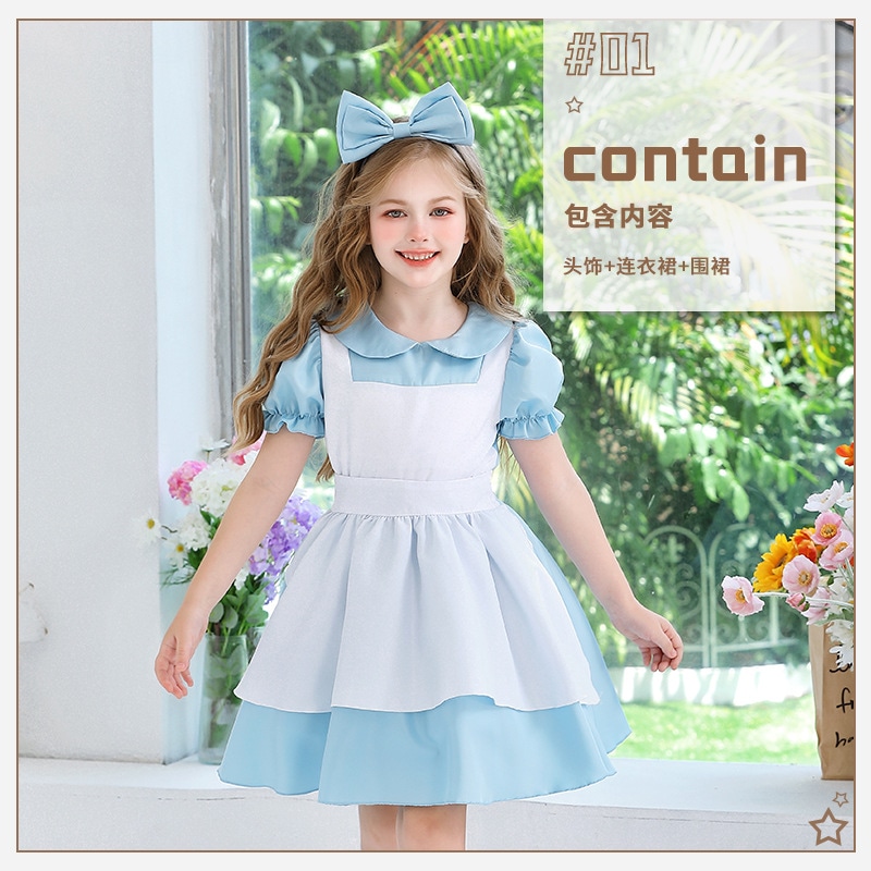 ハロウィン演出服アリスプリンセススカートメイド服女子子供服田園農場ワンピースcos ハロウィン演出服アリスプリンセススカートメイド服女子子供服田園農場ワンピースcos