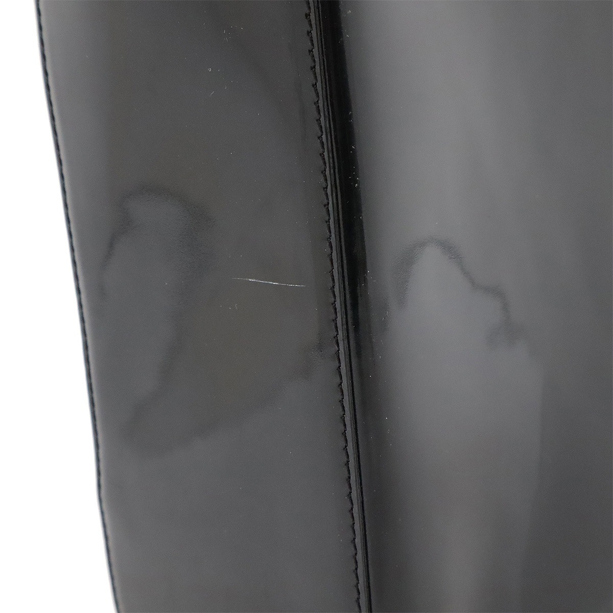 ロゴ トートバッグ ショルダーバッグ セミショルダー 肩掛け エナメル パテントレザー ブラック ロゴ トートバッグ ショルダーバッグ セミショルダー 肩掛け エナメル パテントレザー ブラック