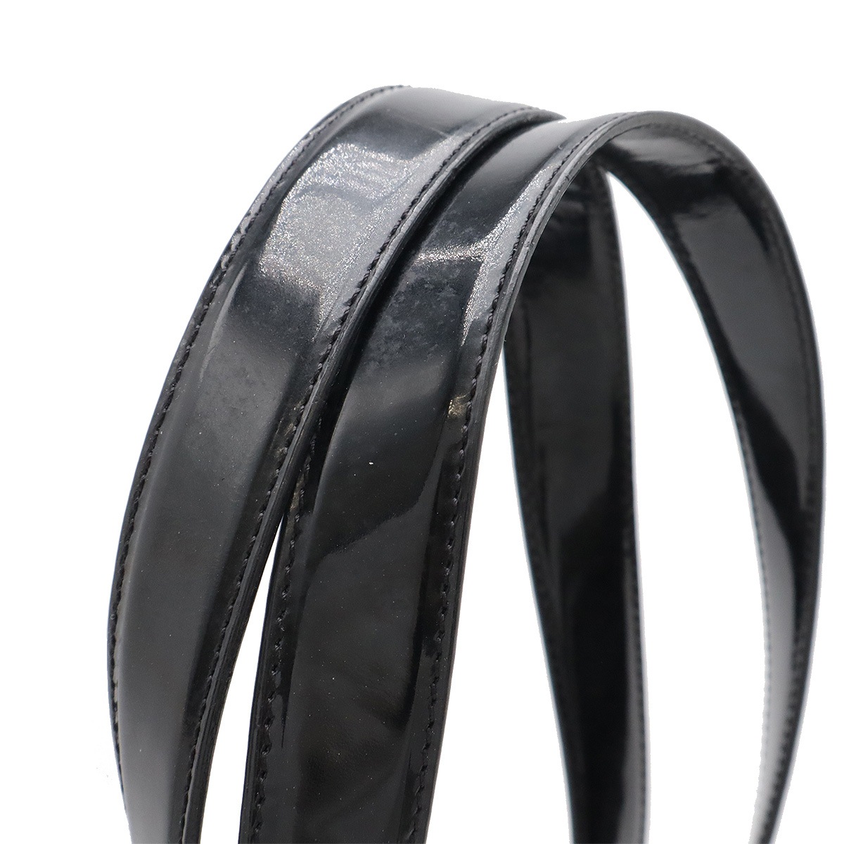 ロゴ トートバッグ ショルダーバッグ セミショルダー 肩掛け エナメル パテントレザー ブラック ロゴ トートバッグ ショルダーバッグ セミショルダー 肩掛け エナメル パテントレザー ブラック