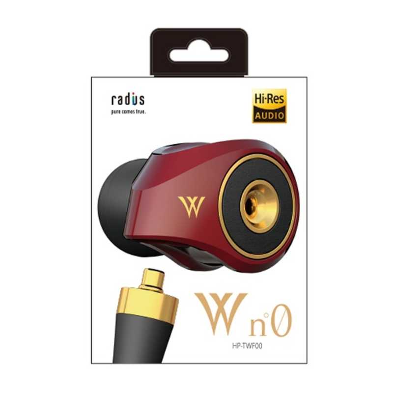 ラディウス　イヤホン カナル型 レッド [φ3.5mm ミニプラグ]　HP-NHR11