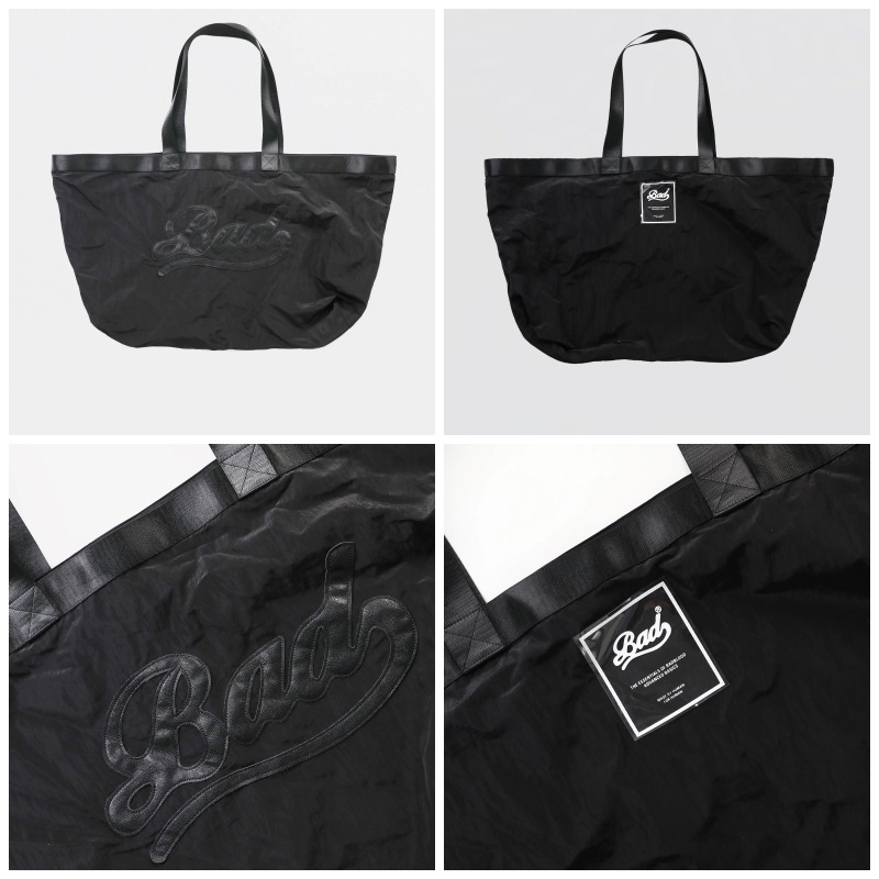 BADBLOOD】 BAD LOGO NYLON SHOPPER BAG : BLACK