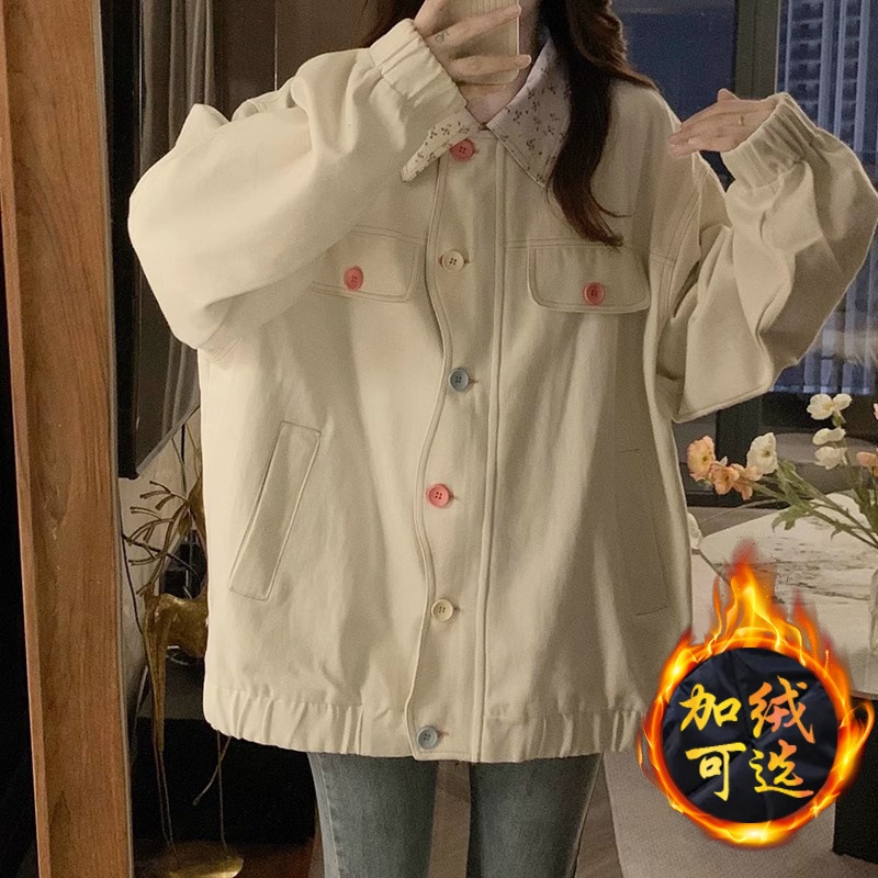 甘くて怠惰なベルベットの厚みのある野球ジャケットの女性のトレンディな春と秋のデザインニッチカジュアルジャケットトップ